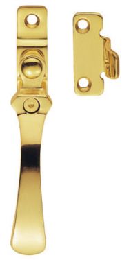 Click Here To Enlarge This Photo Of V1005LCK - Carlisle Brass Victorian Casement Fastener (Wedge Pattern - Lockable) Polished Brass