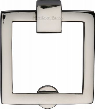 Click Here To Enlarge This Photo Of C6311-PNF Heritage Brass Square Drop Pull Polished Nickel Finish