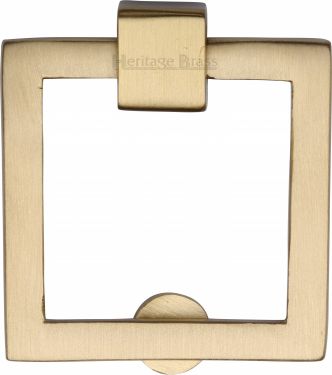 Click Here To Enlarge This Photo Of C6311-SB Heritage Brass Square Drop Pull Satin Brass Finish