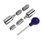 WF18CP - Carlisle Brass Sash Window Stop (2 x Stops 4 x Ferrules 1 x Key) 25 x 16mm Polished Chrome