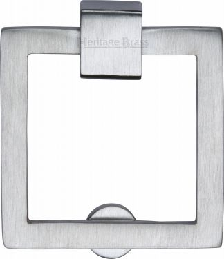 Click Here To Enlarge This Photo Of C6311-SC Heritage Brass Square Drop Pull Satin Chrome Finish