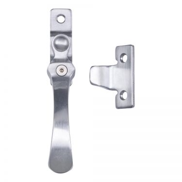 Click Here To Enlarge This Photo Of V1005LCKSC - Carlisle Brass Victorian Casement Fastener (Wedge Pattern - Lockable) Satin Chrome