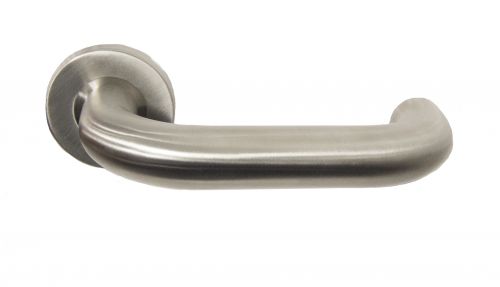 Click Here To Enlarge This Photo Of CSL1220SSS - Carlisle Brass Eurospec 22mm Safety Lever on Round Rose (G304) Satin Stainless Steel
