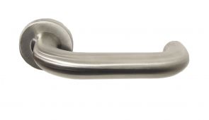 CSL1220SSS - Carlisle Brass Eurospec 22mm Safety Lever on Round Rose (G304) Satin Stainless Steel