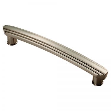Click Here To Enlarge This Photo Of ADR502CSN - Carlisle Brass Fingertip Design Art Deco Handle (160mm c/c) 190mm Satin Nickel