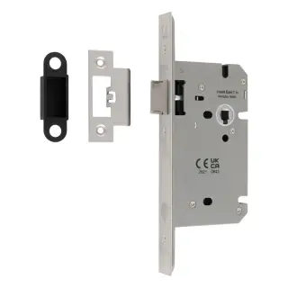 DLS0060LSSS - Carlisle Brass Eurospec DIN Latch 60mm &lpar;Square Corners&rpar; Satin Stainless Steel