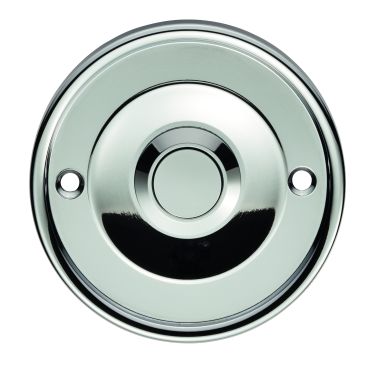 Click Here To Enlarge This Photo Of AQ30CP - Carlisle Brass Round Bell Push 65mm x 7mm Polished Chrome