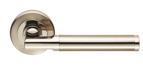 Click Here To Enlarge This Photo Of SZR060PNSN - Carlisle Brass Serozzetta 'Sessanta'  Lever on Rose Satin Nickel/Polished Nickel