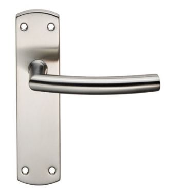 Click Here To Enlarge This Photo Of CSLP1167B/SSS - Carlisle Brass Eurospec Arched Latch Lever on 172 x 44mm Backplate Satin Stainless Steel