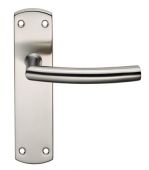 CSLP1167B/SSS - Carlisle Brass Eurospec Arched Latch Lever on 172 x 44mm Backplate Satin Stainless Steel