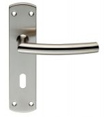 CSLP1167P/SSS - Carlisle Brass Eurospec Arched Lock Levers on 172 x 44mm Backplate Satin Stainless Steel