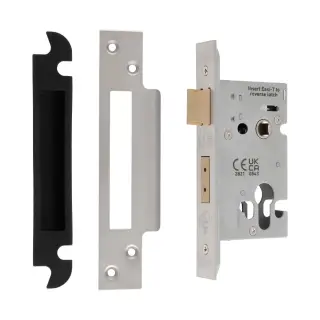 ESS5030SSS  - Carlisle Brass Easi-T Heavy Duty 76mm Euro Profile Sashlock &lpar;Square Corners&rpar; Satin Stainless Steel