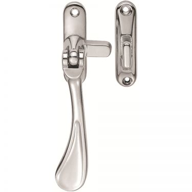 Click Here To Enlarge This Photo Of M73CP - Carlisle Brass Victorian Reversible Casement Fastener with Hook & Mortice Plate Polished Chrome
