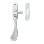 M73SC - Carlisle Brass Victorian Reversible Casement Fastener with Hook & Mortice Plate Satin Chrome