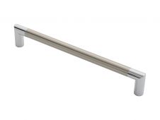PH160BCPSN - Carlisle Brass Serozzetta 'Trend' Suited Pull Handle 305mm x 19mm Satin Nickel/Polished Chrome