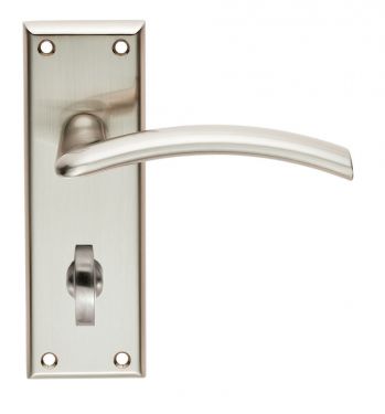 Click Here To Enlarge This Photo Of SZR033SN - Carlisle Brass Serozzetta 'Trenta' Lever on Bathroom Backplate (57mm c/c) Satin Nickel