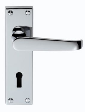 Click Here To Enlarge This Photo Of M30CP - Carlisle Brass Victorian Lever Lock Furniture Polished Chrome
