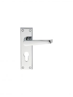 Click Here To Enlarge This Photo Of M30YCP - Carlisle Brass Victorian Lever Lock Euro Profile Furniture (47.5mm c/c) Polished Chrome