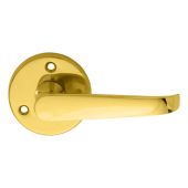 M32 - Carlisle Brass Victorian Lever on Round Rose Polished Brass