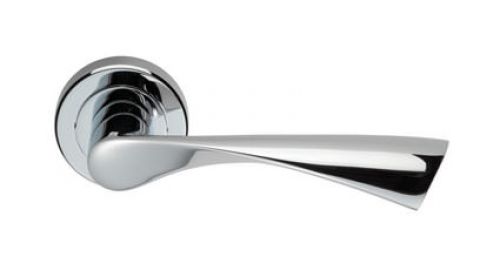 Click Here To Enlarge This Photo Of SZM025CP - Carlisle Brass Serozzetta 'Breeze' Lever on Round Rose Polished Chrome