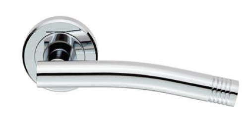 Click Here To Enlarge This Photo Of ZIN3115PC - Carlisle Brass Serozzetta 'Carolina' Lever on Round Rose Polished Chrome