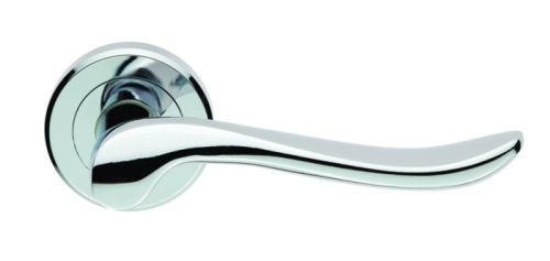 Click Here To Enlarge This Photo Of ZIN3130PC - Carlisle Brass Serozzetta 'Verdun' Lever on Round Rose Polished Chrome