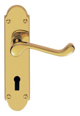 Click Here To Enlarge This Photo Of DL168 - Carlisle Brass 'Oakley' Lever Lock Furniture Polished Brass
