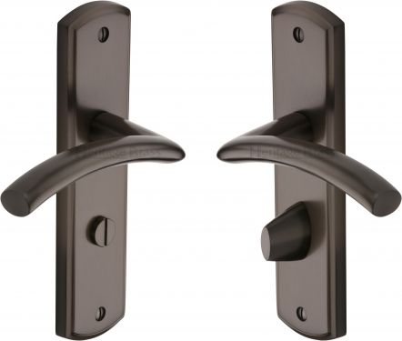Click Here To Enlarge This Photo Of CEN1030-MB Heritage Brass Door Handle For Bathroom Centaur Design Matt Bronze Finish