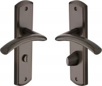 CEN1030-MB Heritage Brass Door Handle For Bathroom Centaur Design Matt Bronze Finish
