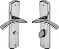CEN1030-PC Heritage Brass Door Handle For Bathroom Centaur Design Polished Chrome Finish