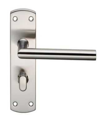 Click Here To Enlarge This Photo Of CSLP1162T/SSS - Carlisle Brass Eurospec Mitred Bathroom Levers on 172 x 44mm Backplate Satin Stainless Steel