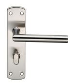 CSLP1162T/SSS - Carlisle Brass Eurospec Mitred Bathroom Levers on 172 x 44mm Backplate Satin Stainless Steel