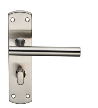 Click Here To Enlarge This Photo Of CSLP1164T/SSS - Carlisle Brass Eurospec T-Bar Bathroom Levers on 172 x 44mm Backplate Satin Stainless Steel