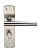 CSLP1164T/SSS - Carlisle Brass Eurospec T-Bar Bathroom Levers on 172 x 44mm Backplate Satin Stainless Steel
