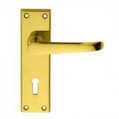 DL30 - Carlisle Brass 'Ascot' Heavy Victorian Lever Lock Furniture Polished Brass