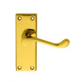 DL55 - Carlisle Brass Victorian Scroll Lever on Latch Backplate Polished Brass