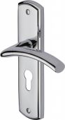 CEN1048-PC Heritage Brass Door Handle For Euro Profile Plate Centaur Design Polished Chrome Finish