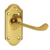 DL16 - Carlisle Brass 'Ashtead' Lever Latch Short Plate Furniture Polished Brass