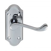 DL16CP - Carlisle Brass 'Ashtead' Lever Latch Short Plate Furniture Polished Chrome