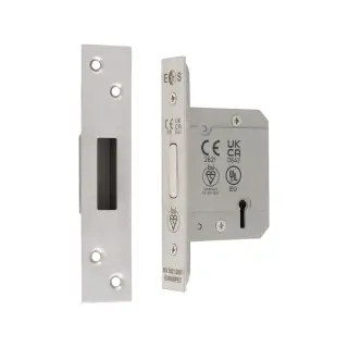 LDB5525SSS - Carlisle Brass Eurospec Easi-T British Standard 5 Lever Deadlock 64mm Satin Stainless Steel