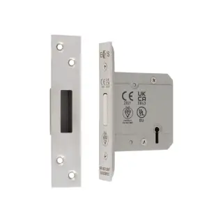LDB5530SSS - Carlisle Brass Eurospec Easi-T British Standard 5 Lever Deadlock 76mm Satin Stainless Steel