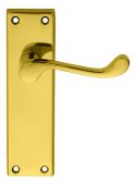 DL54S - Carlisle Brass Victorian Scroll Lever on Latch Backplate Polished Brass