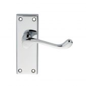 DL55CP - Carlisle Brass Victorian Scroll Lever on Latch Backplate Polished Chrome