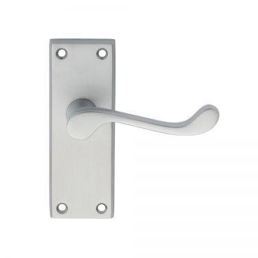 Click Here To Enlarge This Photo Of DL55SC - Carlisle Brass Victorian Scroll Lever on Latch Backplate Satin Chrome