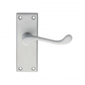 DL55SC - Carlisle Brass Victorian Scroll Lever on Latch Backplate Satin Chrome