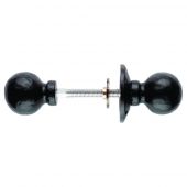 LF5594R - Carlisle Brass Ludlow Foundries Ball Rim Knob Furniture ( 60mm Rose / 45mm Knob ) Black Antique