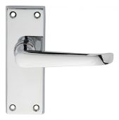DL31CP - Carlisle Brass 'Ascot' Heavy Victorian Lever Latch Furniture Polished Chrome