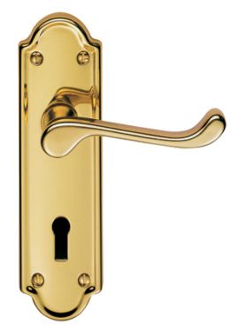 Click Here To Enlarge This Photo Of DL17 - Carlisle Brass 'Ashtead' Lever Lock Furniture Polished Brass