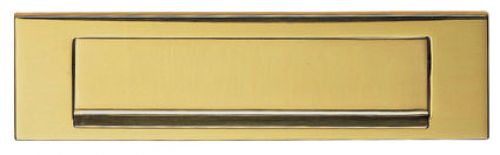 Click Here To Enlarge This Photo Of M36G - Carlisle Brass - Victorian Gravity Letter Plate (Polished Brass) Size: 270x72mm - c/c: 251mm - Aperture: 200.5x46mm