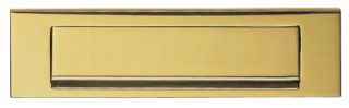 M36G - Carlisle Brass - Victorian Gravity Letter Plate (Polished Brass) Size: 270x72mm - c/c: 251mm - Aperture: 200.5x46mm